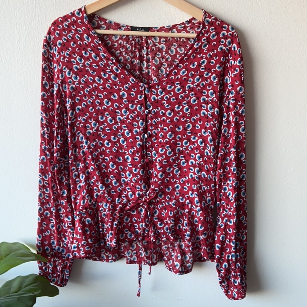 Rails X Revolve Beaux Drawstring Blouse Top In Re… - image 6